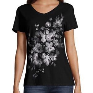 ✨ express women white beaded floral graphic tee✨